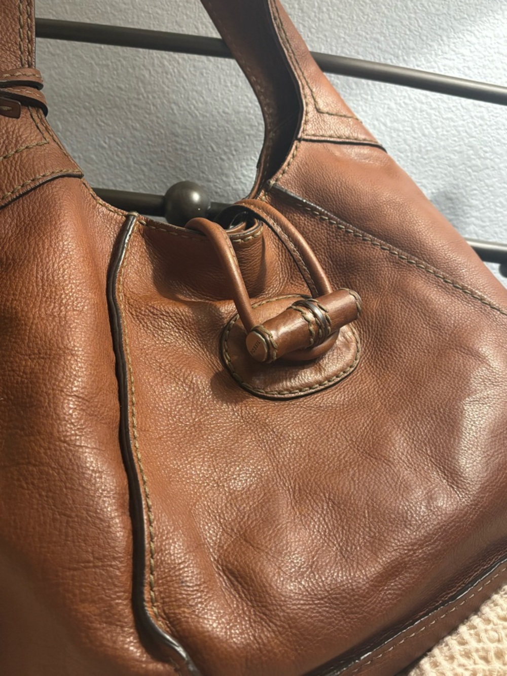 Fossil Fifty-Four Pebbled Leather Tote 👜 Gorgeous! - Picture 6 of 14